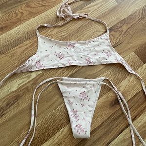 frankie’s bikinis set tia string bikini in sweet rose